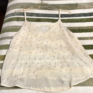 Blu Pepper Cream and Gold Sequin Camisole